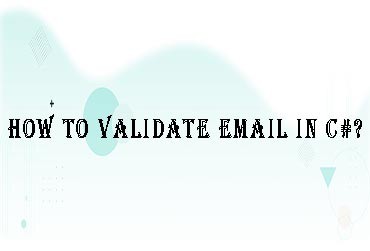 C# How to validate email in C#?