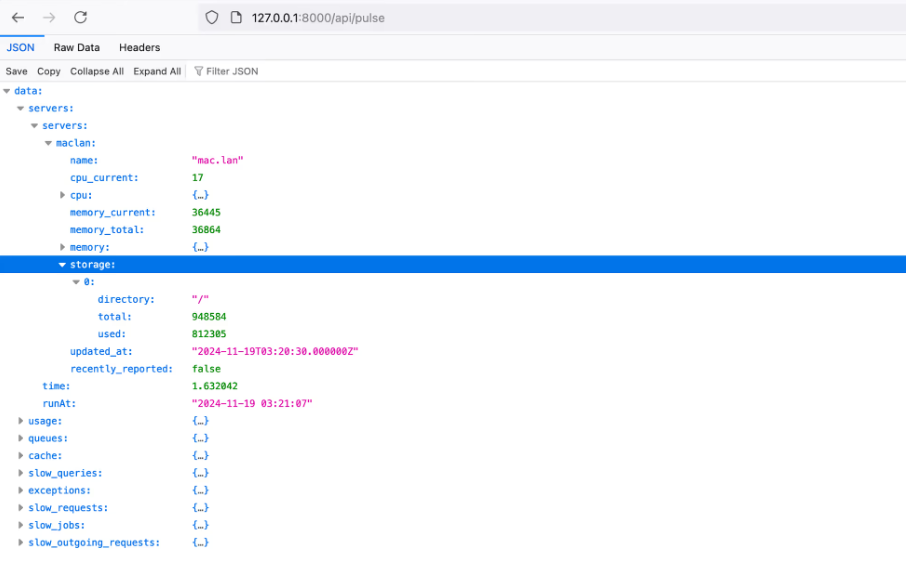 Access Laravel Pulse Data as a JSON API