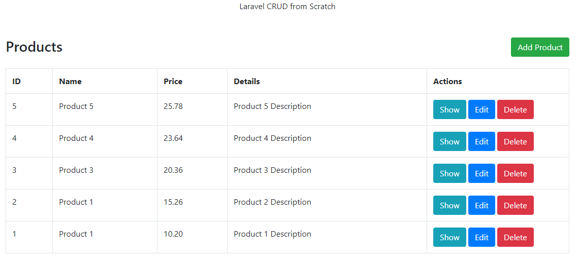 Laravel 11 - CRUD (Create Read Update Delete) From Scratch