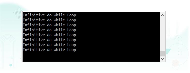 C# Infinitive do-while Loop Example