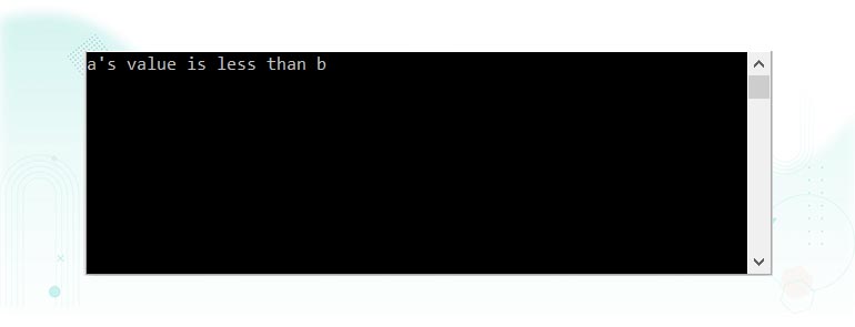 Comparison of Two Values Using Ternary Operators