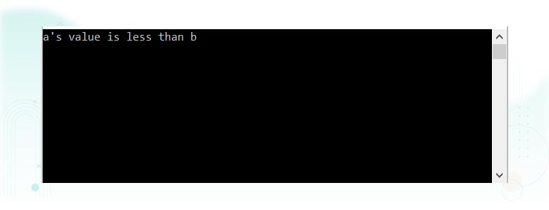 Comparison of Two Values Using If Else